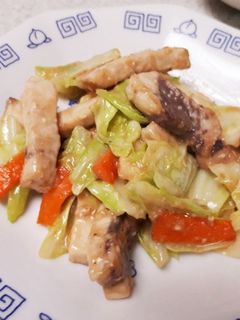 かじきまぐろとキャベツの味噌炒め-レシピのメイン写真