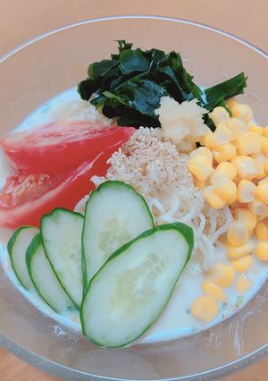 汁も旨っ！！豆乳生姜の冷やし塩ラーメン♡-レシピのメイン写真