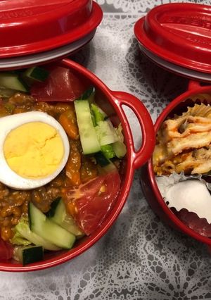 女子中学生タコライス弁当20190701-レシピのメイン写真
