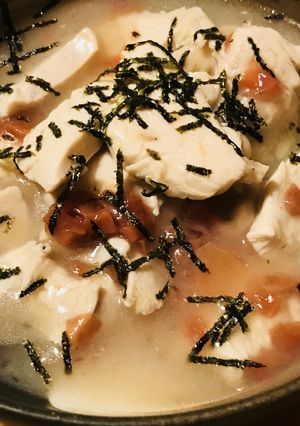 鶏むね肉の梅肉とろとろソース煮-レシピのメイン写真