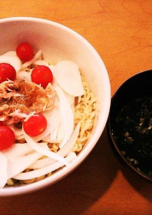 なめたけとツナのさっぱりあえ麺-レシピのメイン写真