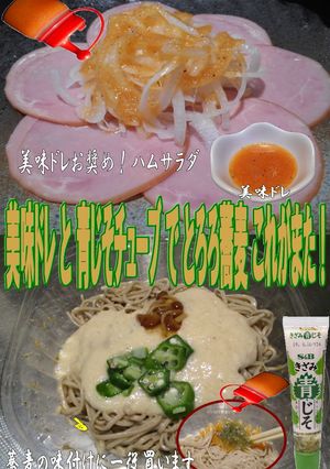 美味ドレと青じそチューブでとろろ蕎麦簡単-レシピのメイン写真