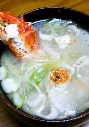 花咲ガニの味噌汁＝鉄砲汁-レシピのメイン写真