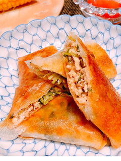 豆苗と鶏ひき肉の春巻き-レシピのメイン写真