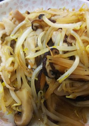 簡単中華・豚肉とモヤシの旨辛塩炒め-レシピのメイン写真