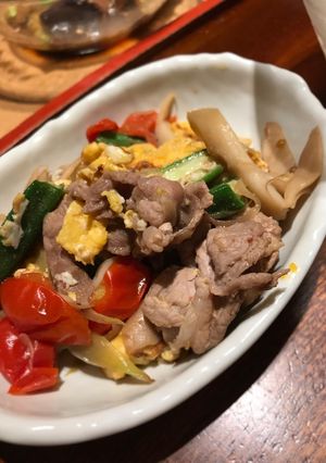 オクラとみょうがの卵炒め-レシピのメイン写真