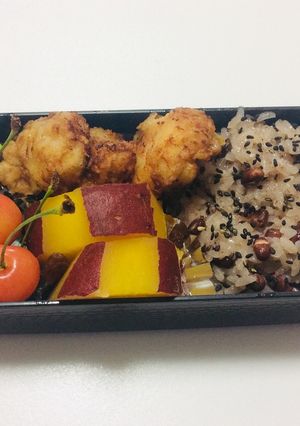 186、お赤飯とさつま芋のレモン煮弁当♡-レシピのメイン写真