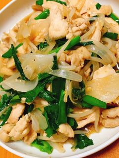鶏むね肉とニラのオイスター炒め-レシピのメイン写真