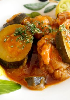 電気圧力鍋で♪鶏肉と夏野菜のトマト煮-レシピのメイン写真