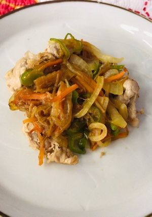簡単！豚肉のなめたけ炒め-レシピのメイン写真