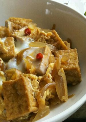 唐辛子でピリッと、厚揚げ丼！-レシピのメイン写真