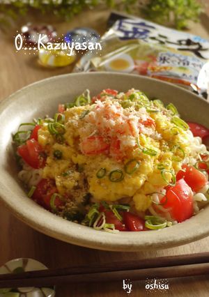 夏にピッタリ♬カニ缶と卵の冷やしラーメン-レシピのメイン写真