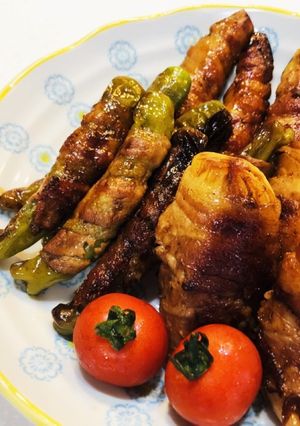 夏野菜の肉巻き〜簡単照り焼きタレ-レシピのメイン写真