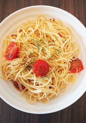 ミニトマトの簡単ペペロンチーノ♪-レシピのメイン写真