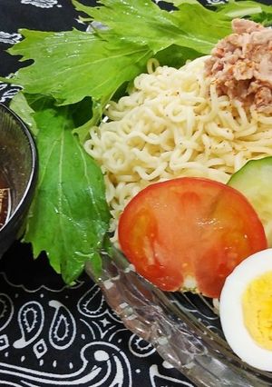 冷やしラーメン味噌味つけ麺！-レシピのメイン写真