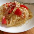 トマトとツナ缶の冷製パスタ風