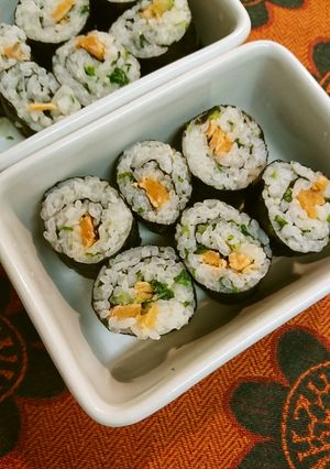 サーモンとセロリのトリフ塩海苔巻-レシピのメイン写真
