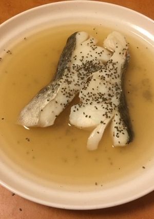 たらの切り身の煮付け チアシード添え-レシピのメイン写真
