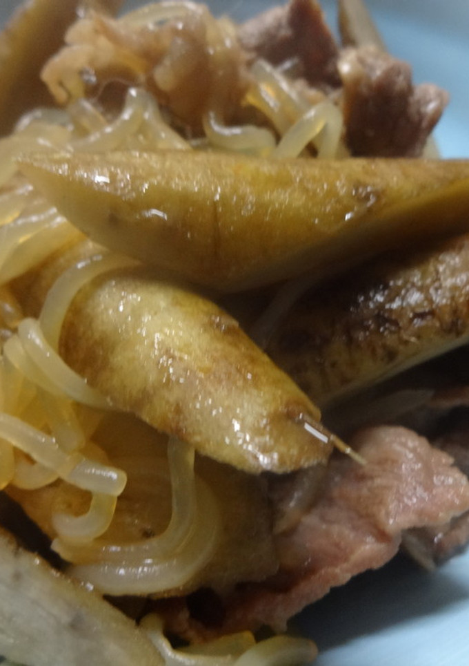 牛肉とごぼうと白滝の煮物-レシピのメイン写真