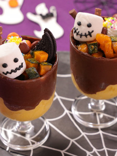 ハロウィン☆おばけパンプキンパフェ-レシピのメイン写真