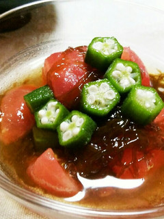 冷凍トマトのもずく三杯酢-レシピのメイン写真