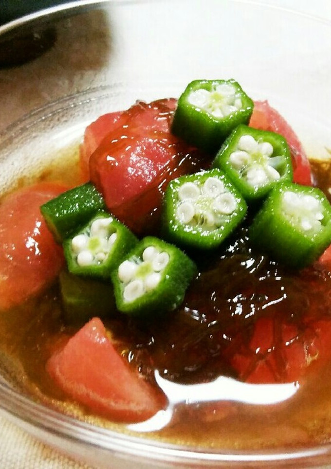 冷凍トマトのもずく三杯酢-レシピのメイン写真