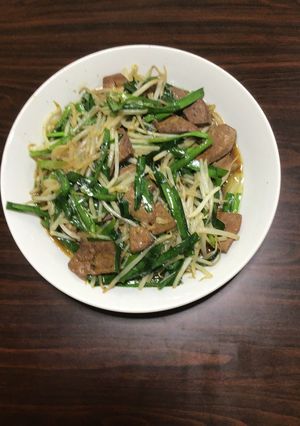 男料理のレバニラ炒め-レシピのメイン写真