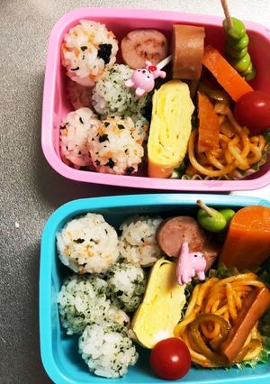 娘2人弁当♥ナポリタン！-レシピのメイン写真