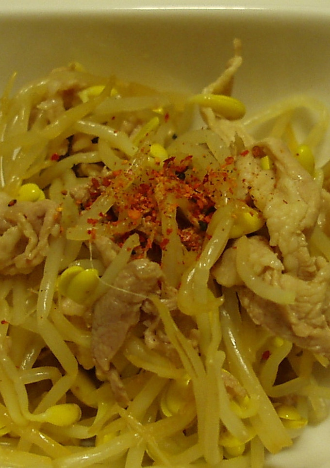 簡単おつまみ！豚肉もやしの和え物-レシピのメイン写真