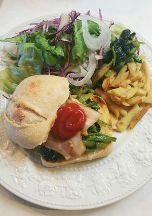 コストコ チャバタ ほうれん草 サンド-レシピのメイン写真