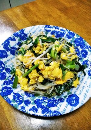 梨湖の簡単時短！ニラたまもやし-レシピのメイン写真