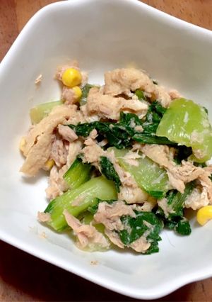 チンゲン菜とシーチキンの和え物-レシピのメイン写真