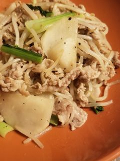 かぶと豚肉のペッパー炒め物-レシピのメイン写真