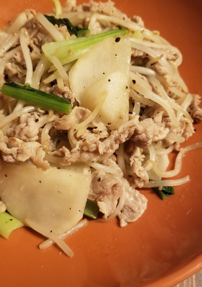 かぶと豚肉のペッパー炒め物-レシピのメイン写真