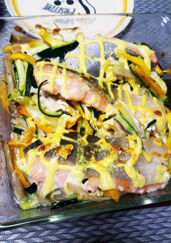 鮭と千切りズッキーニのマヨネーズ焼き☆-レシピのメイン写真