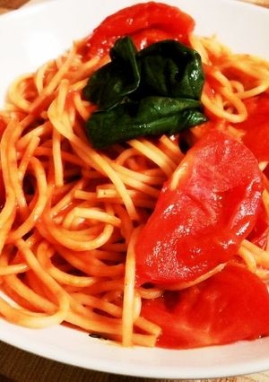ワンポット☆トマトジュースdeパスタ-レシピのメイン写真