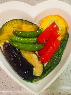 夏野菜の素揚げ素麺-レシピのメイン写真