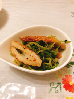 豆苗とちくわのポン酢炒め-レシピのメイン写真