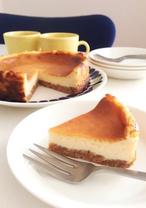 生クリ不使用♪濃厚ベイクドチーズケーキ-レシピのメイン写真