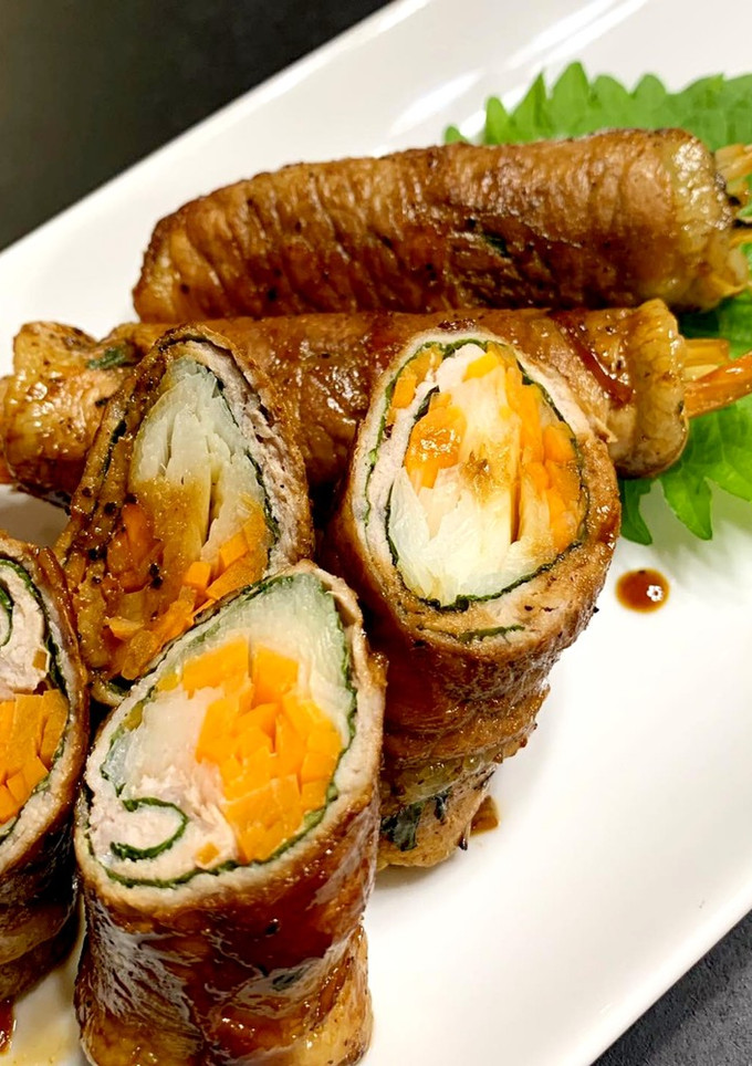 大葉とはりはりネギの肉巻き野菜-レシピのメイン写真