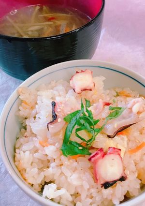 炊飯器で！簡単！少しだけ彩りup?たこ飯-レシピのメイン写真