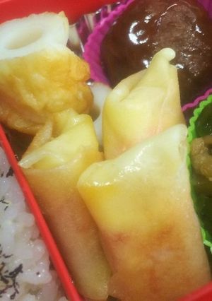 お弁当に！明太子チーズの春巻風-レシピのメイン写真