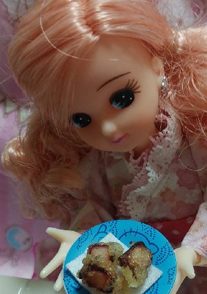 リカちゃんサイズ♡半夏生 タコの天ぷらꕤ-レシピのメイン写真