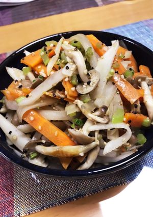 ニンニクたっぷり大根とキノコの焼きナムル-レシピのメイン写真