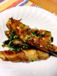 茄子の肉巻き生姜焼き!-レシピのメイン写真
