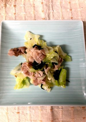 大葉とキャベツと豚肉の炒めもの！-レシピのメイン写真