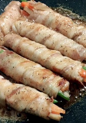 野菜の豚バラ肉巻き巻き-レシピのメイン写真