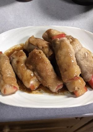 肉巻きカニかま-レシピのメイン写真