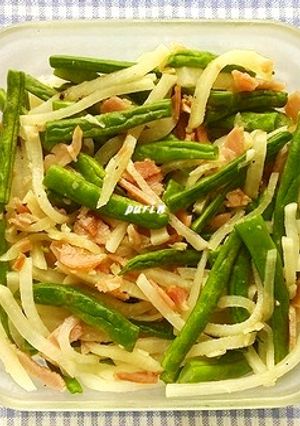 夏大根とインゲンのベーコン炒め-レシピのメイン写真