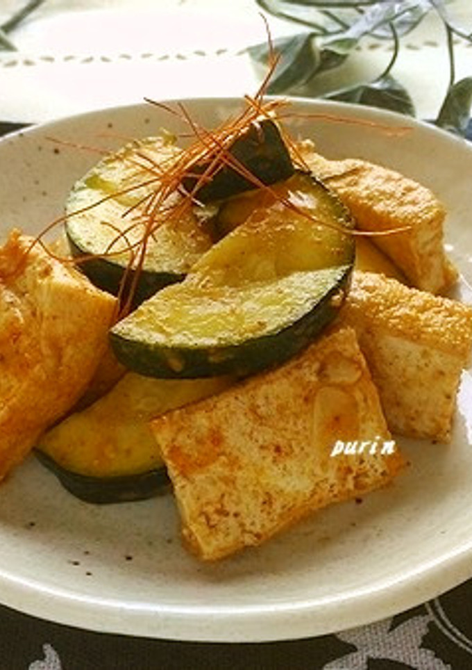 ズッキーニと厚揚げのキムチの素炒め-レシピのメイン写真